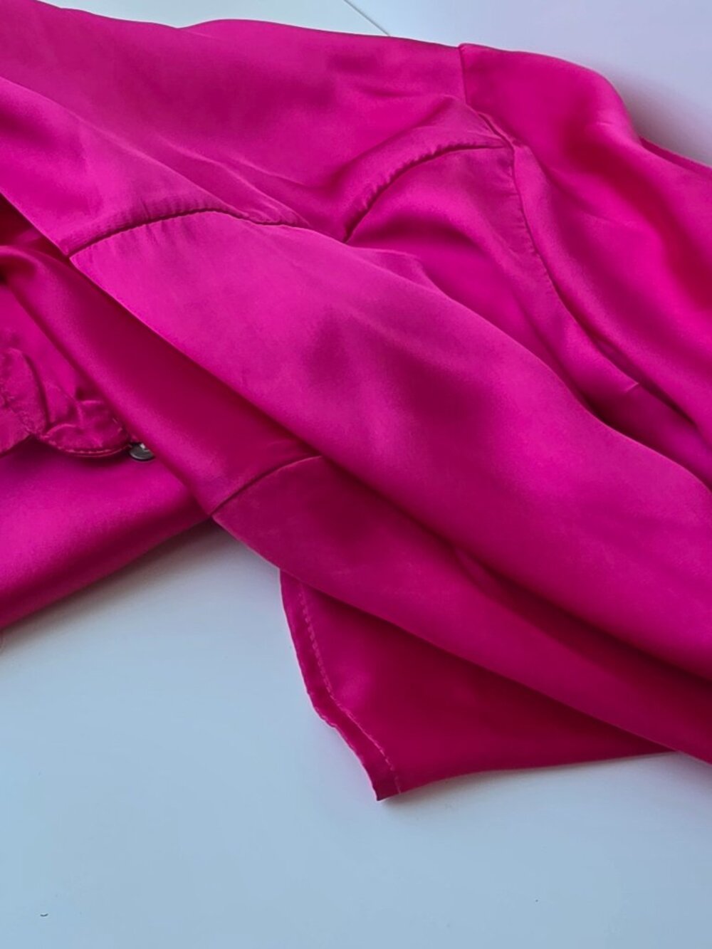 Zara hot pink satin shirt - Picture 7 of 10
